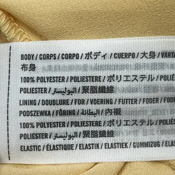 Abercrombie & Fitch Babydoll Dress Smocked Yellow Floral Size M Y2K Cottagecore - Picture 9 of 16